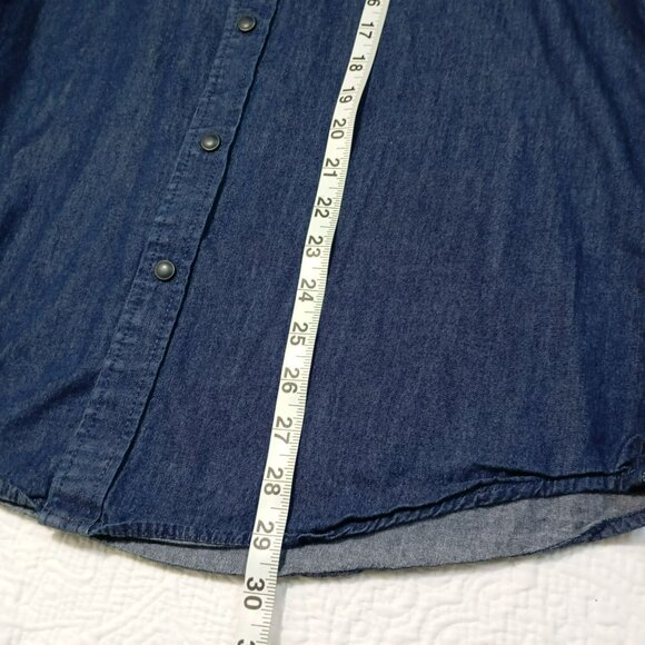 American Rag Cie Shirt Denim Button Down Workwear Casual Blue Top Size M Mens - Picture 8 of 8